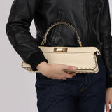 Limited Edition Fendi Metal Stitch Selleria Peekaboo ISEEU Stretch Bag