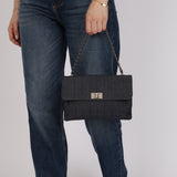 Chanel 2001 Denim Chocolate Bar Reissue Shoulder Bag