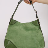 Gucci Green Suede Hasler Horsebit Hobo