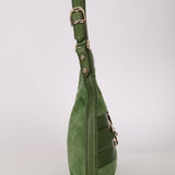 Gucci Green Suede Hasler Horsebit Hobo