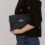 Chanel 2001 Denim Chocolate Bar Reissue Shoulder Bag