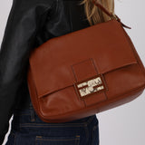 Rare Fendi Calfskin Large Mamma Forever Baguette with Watersnake