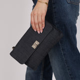 Chanel 2001 Denim Chocolate Bar Reissue Shoulder Bag
