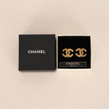 Chanel 1995 Lava CC Clip-On Earrings 24K GP