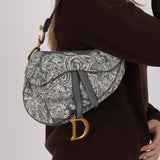 Dior 2021 Reverse Toile de Jouy Medium Saddle Bag
