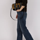 Fendi Multicolor Plaid Brush Broadtail Fur Baguette Bag