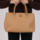 Chanel 2004 Beige Executive Cerf Medium Tote 24K GP