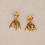 Chanel 1970s-1980s Letter Logo Drop Clip-On Earrings 24K GP