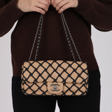 Rare Chanel 2011 Saint-Tropez Canebiers Medium Single Flap