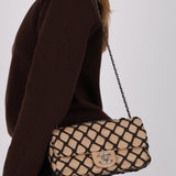 Rare Chanel 2011 Saint-Tropez Canebiers Medium Single Flap
