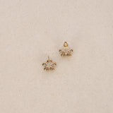 Chanel 2005 CC Camellia Crystal Earrings