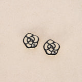 Chanel 2003 Enamel Icon Series Clip-On Earrings 24K GP