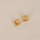 Chanel 1996 Large CC Turnlock Clip-On Earrings 24K GP