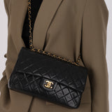 Chanel 1991 Lambskin Medium Classic Double Flap 24K GP