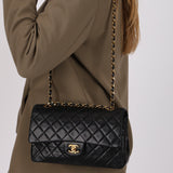 Chanel 1991 Lambskin Medium Classic Double Flap 24K GP