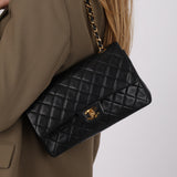 Chanel 1991 Lambskin Medium Classic Double Flap 24K GP