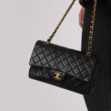 Chanel 1991 Lambskin Medium Classic Double Flap 24K GP