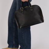 Louis Vuitton Black Epi Leather Alma GM