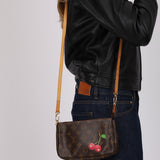 Limited Edition Louis Vuitton x Takashi Murakami 2005 Monogram Cerises Pochette Crossbody