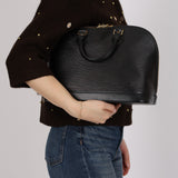 Louis Vuitton Black Epi Leather Alma GM