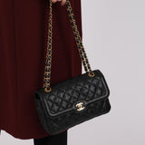 Chanel 2015 Crumpled Caviar Small Flap Bag