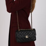 Chanel 2015 Crumpled Caviar Small Flap Bag