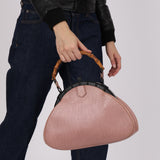 Gucci Mauve Bison Bamboo Pagoda Frame Bag