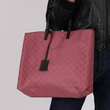Gucci Pink GG Canvas Shopping Tote