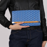 Goyard 2018 Blue Goyardine MM Monte Carlo Bois