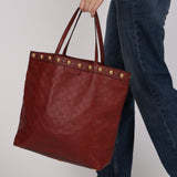 Gucci Guccissima Leather Studded Monogram Tote