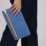 Goyard 2018 Blue Goyardine MM Monte Carlo Bois