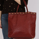 Gucci Guccissima Leather Studded Monogram Tote