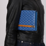 Goyard 2018 Blue Goyardine MM Monte Carlo Bois