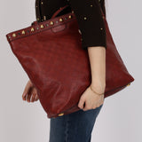 Gucci Guccissima Leather Studded Monogram Tote