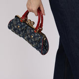 Ultra-Rare Louis Vuitton 2005 Denim Monogram Alligator Sac Fermoir GM