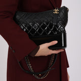 Chanel 2018 Black Ombre Dipped Medium Gabrielle Hobo