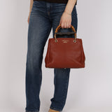 Gucci Terracotta Bamboo Mini Shopper Tote w Strap
