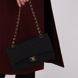 Rare Chanel 1997 Grosgrain Medium Classic Double Flap Bag 24K GP
