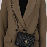 Rare Chanel 2004 Caviar Square Mini Flap 24K GP