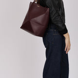 Loewe Bordeaux Medium Puzzle Fold Tote