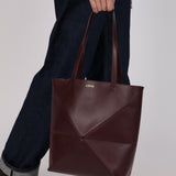 Loewe Bordeaux Medium Puzzle Fold Tote