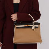 Limited Edition Hermes 2003 Tricolore Taurillon Clemence Kelly 32 Retourne BGHW