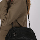 Chanel 2012 Iridescent Blistered Satin Just Mademoiselle Small Bowling Bag