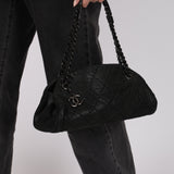 Chanel 2012 Iridescent Blistered Satin Just Mademoiselle Small Bowling Bag