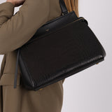 Celine Alligator Embossed Leather Small Edge Bag
