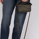 Loewe Mini Khaki Green Puzzle Bag