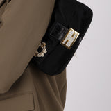 Ultra-Rare Fendi Satin Butterfly Embroidered Baguette Bag with Alligator Trim