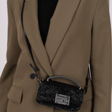 Fendi Black Beaded Mini Baguette