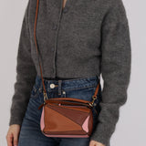 Loewe Tricolor Pink Mini Puzzle Bag