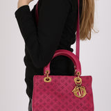 Christian Dior Medium Lady Magenta Perforated 2007